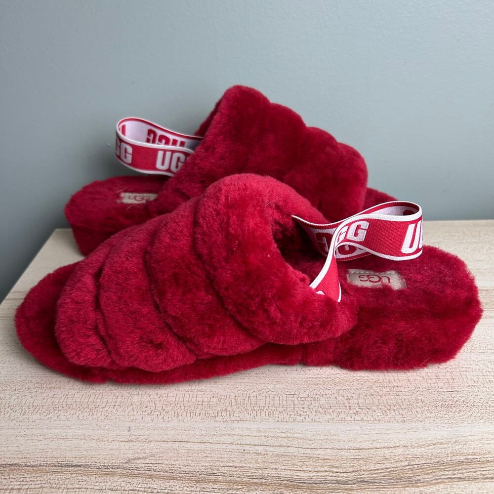 Ugg Fluff Yeah Slipper Slides Red size 9 Women's … - image 5